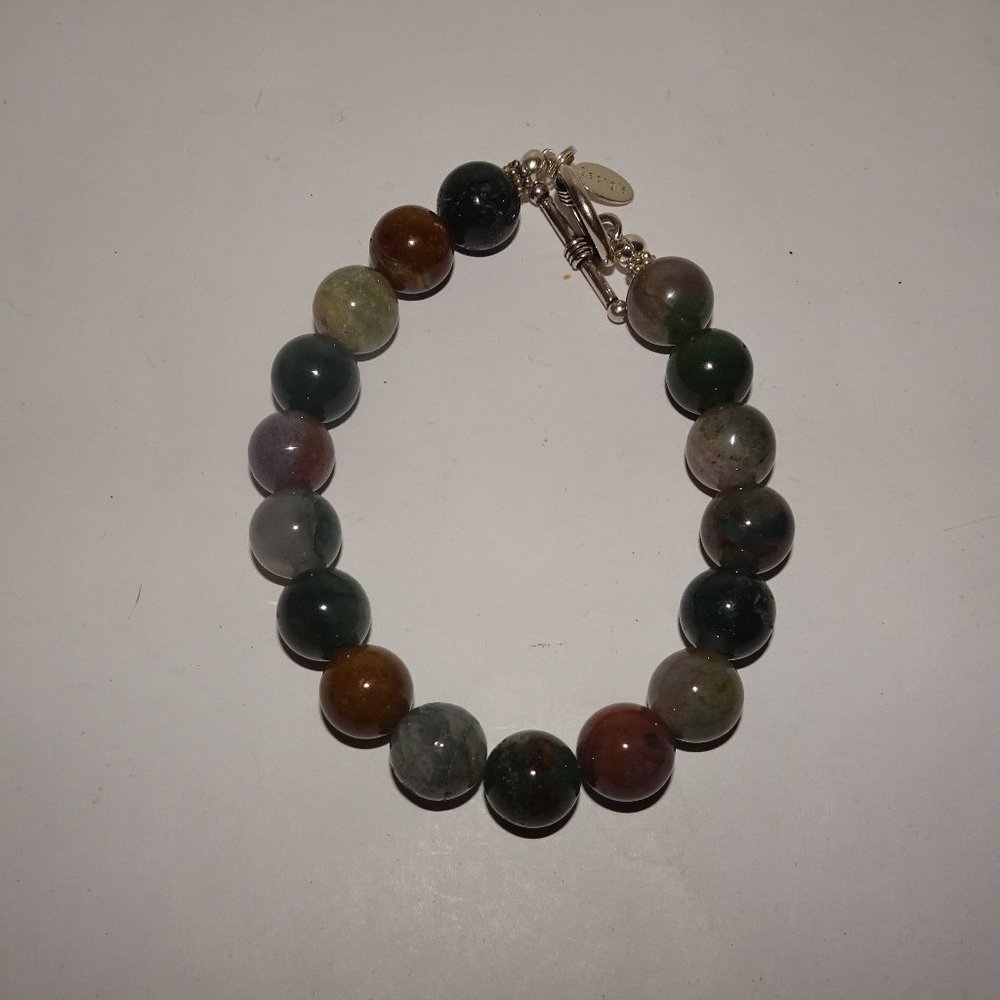 Multi~Stone Agate Quartz Georgia Toggle Bracelet
